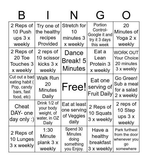 Week 3 Bingo Card