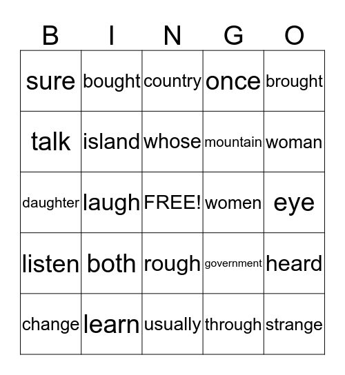 2nd grade 3rd marking period Bingo Card