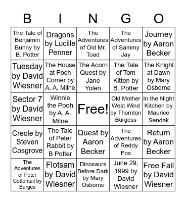 Reading Takes You Everywhere K-2 Bingo Card