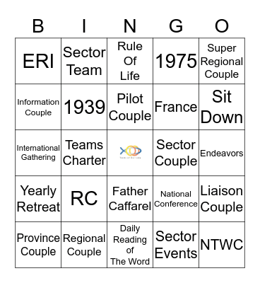 TEAMS of OUR LADY BINGO Card