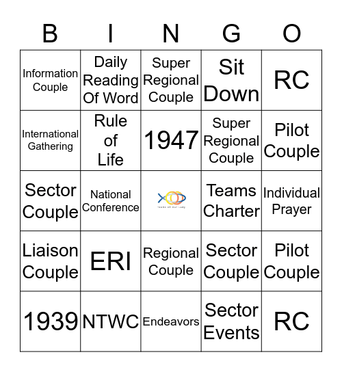 TEAMS of OUR LADY BINGO Card