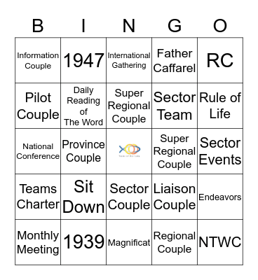 TEAMS of OUR LADY BINGO Card