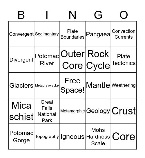 Explore the Gorge Bingo! Bingo Card