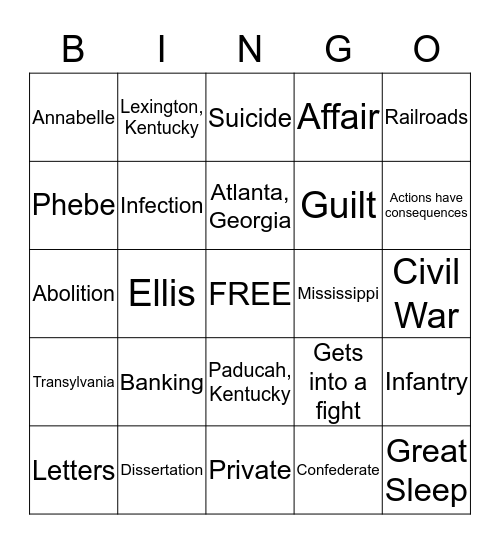 AKM Chapter Four Bingo Card