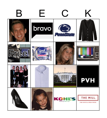 BECKY BINGO! Bingo Card