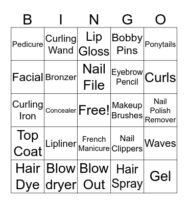 Beauty Bash Bingo ! Bingo Card