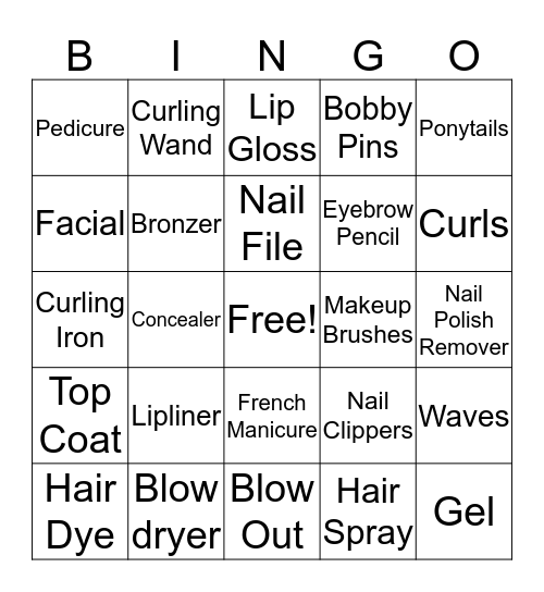 Beauty Bash Bingo ! Bingo Card