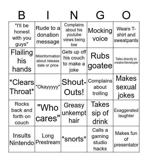 Dsp Bingo Card