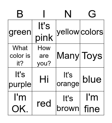 Red unit 3 Bingo Card