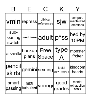 becky! Bingo Card