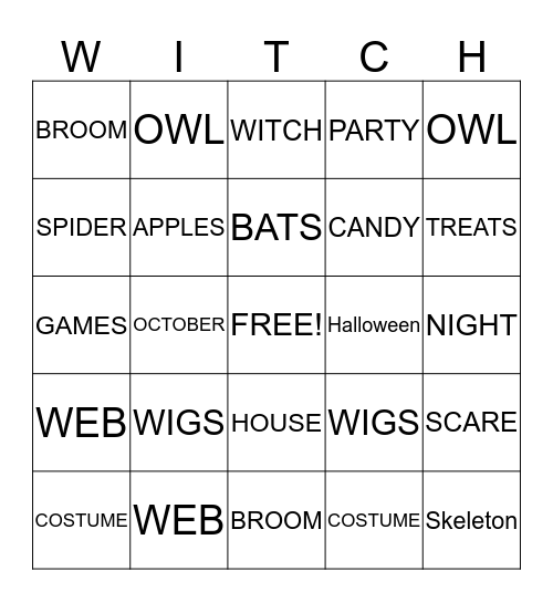 HALLOWEEN BINGO Card