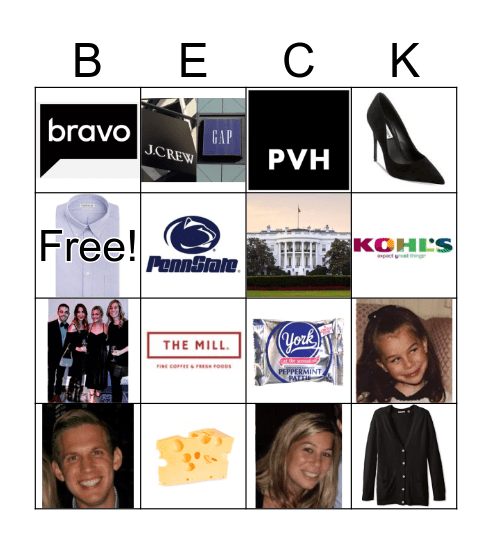 BECKY BINGO! Bingo Card