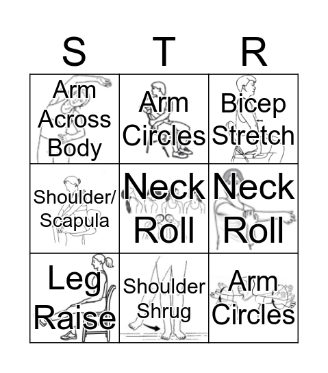 Stretching Bingo Card
