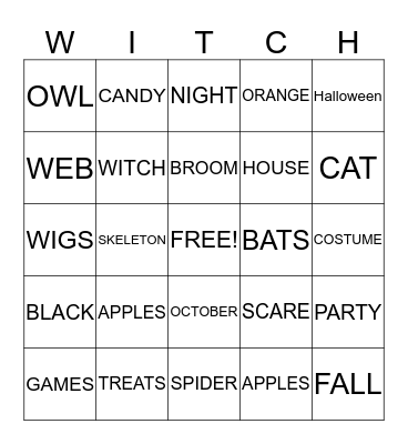 HALLOWEEN BINGO Card