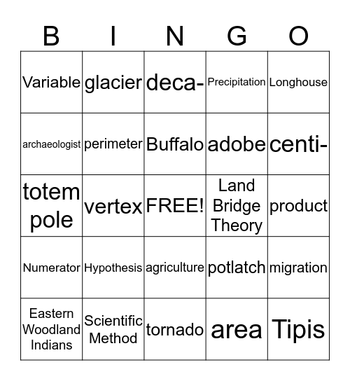 BYOD - 4th Grade Bingo Card