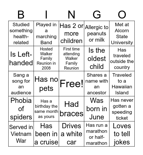 Bingo Card