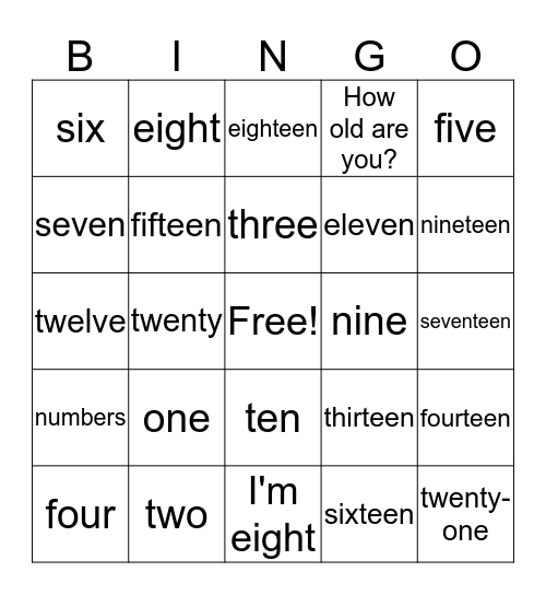 Bingo Card