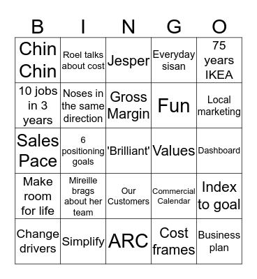 ULTIMATE MINGLA BINGO Card