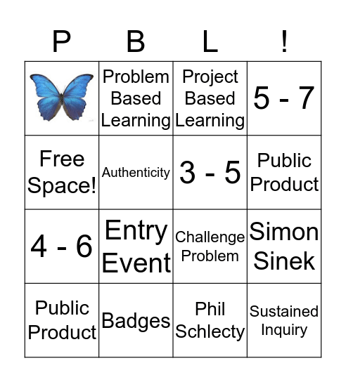 Reflections of Learning Bingo Card