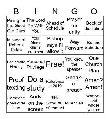 EOAC18 Day 3 Bingo Card