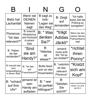 Botta Bingo Card