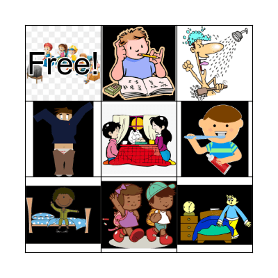 Daily Routines  Bingo Card