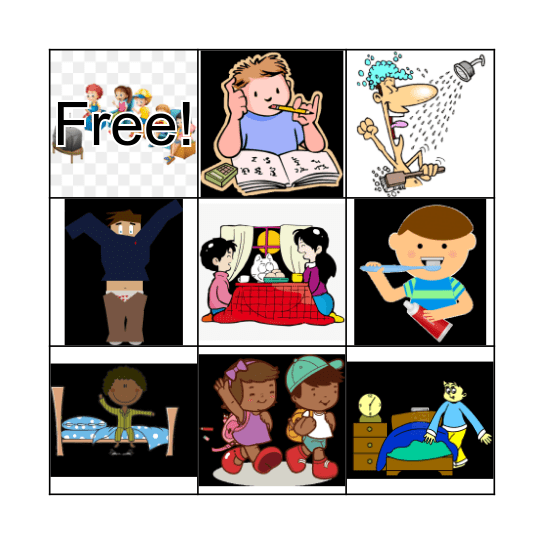 Daily Routines  Bingo Card