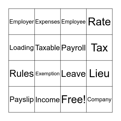 EOFY B I N G O Bingo Card