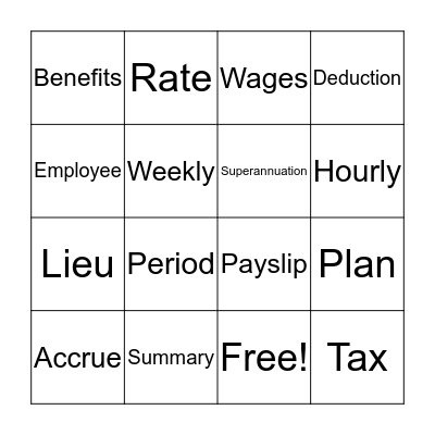 EOFY B I N G O Bingo Card