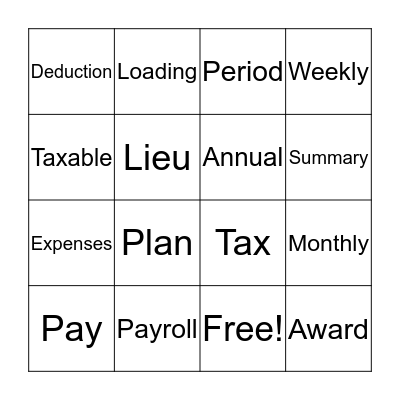 EOFY B I N G O Bingo Card