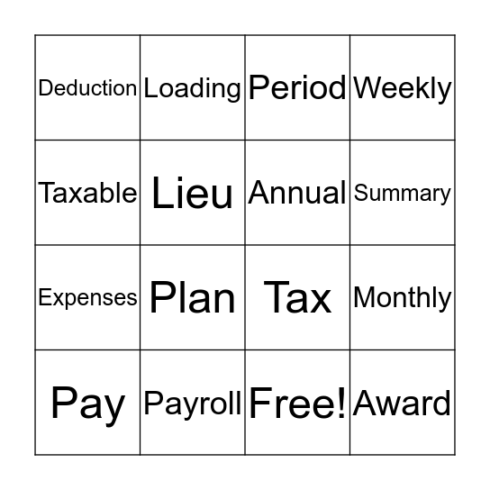 EOFY B I N G O Bingo Card