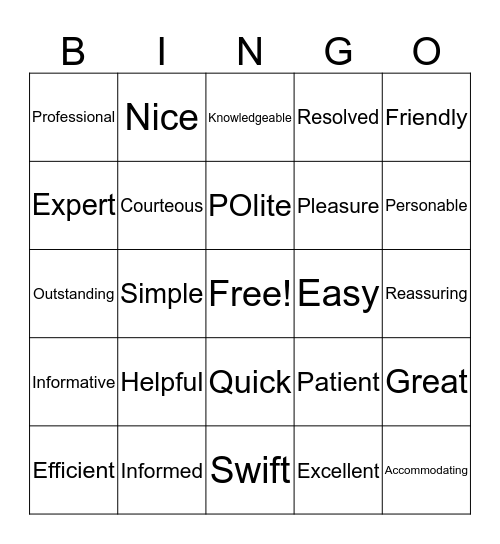 Stella Bingo! Bingo Card