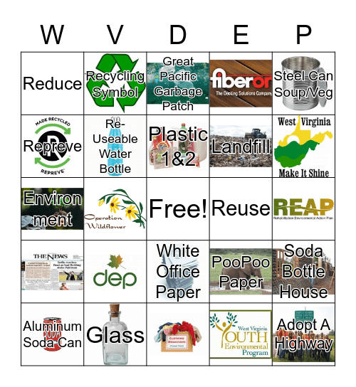 DEP/Recycling Bingo Card
