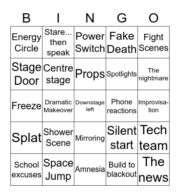 Drama Drinking Bingo Card Bingo Card