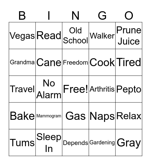 Happy Retirement Sandy!!! Bingo Card