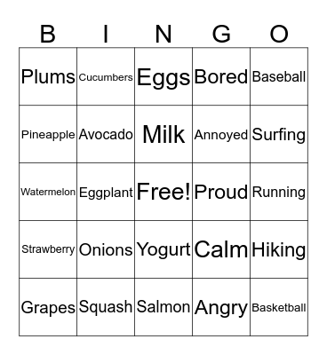 Healthy Me Bingo! Bingo Card