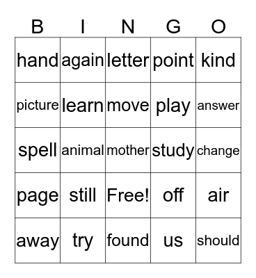 Dr. Fry 101-200 Bingo Card