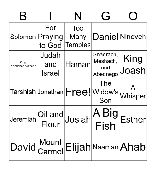 4th-5th Grade Bingo Card