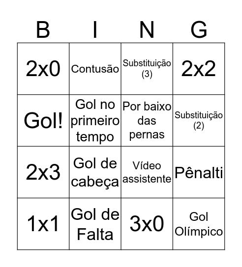 Bingo - Bud - Copa 2018 Bingo Card
