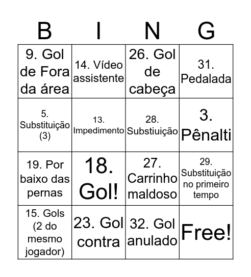 Bingo - Bud - Copa do mundo Bingo Card