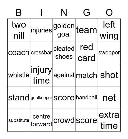 WORLD CUP 2018  Bingo Card