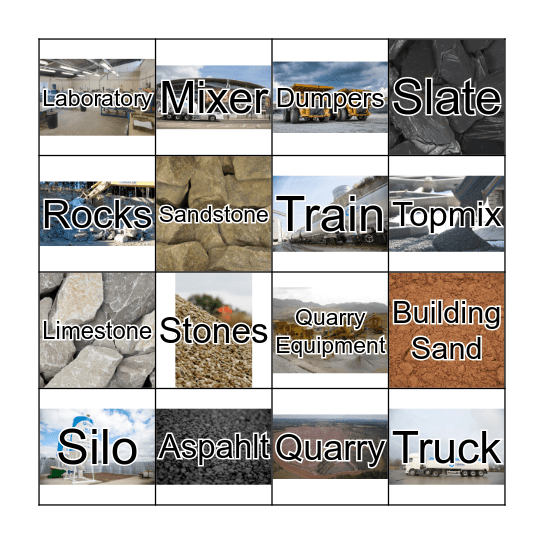 TARMAC TRADING LTD Bingo Card