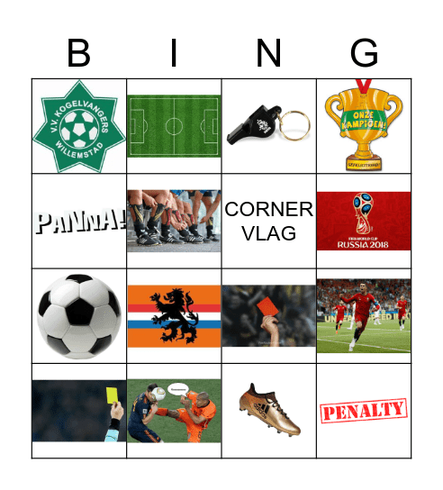 Voetbal Bingo Card