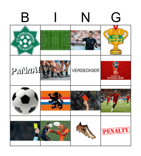 Voetbal Bingo Card