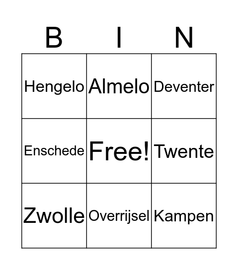 topobingo Card