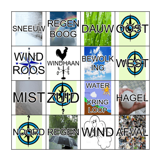 DOOR WEER EN WIND Bingo Card