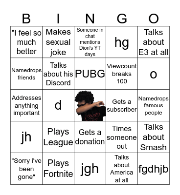 PAPERBITCHVG JUNE 17 STREAM Bingo Card