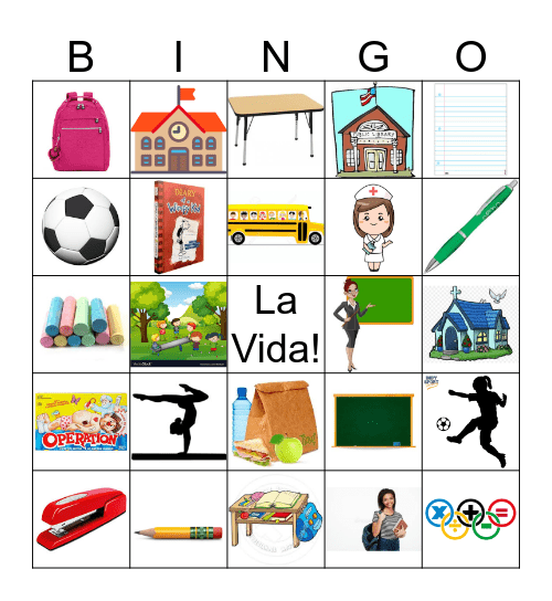 La Vida para Ninas Bingo Card