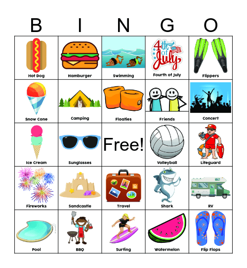 Summer Bingo! Bingo Card