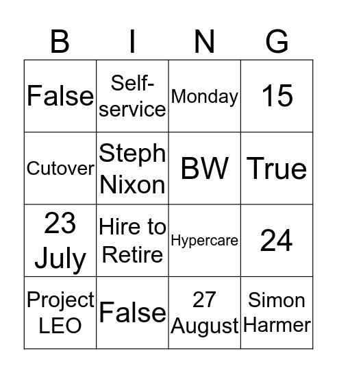 NGP2 BINGO! Bingo Card